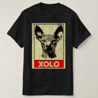 Camiseta Perfil de Ilustração Grunge Xoloitzcuintli