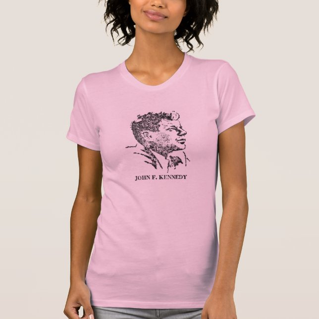 Camiseta Perfil de John F. Kennedy em 1963 (Frente)
