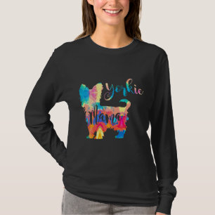 Camiseta Perfil de Mãe Yorkie Presente para Mãe de Yorkshir