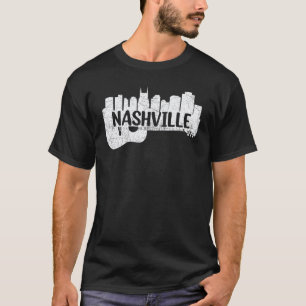 Camiseta Perfil de Nashville Tennessee Música Country Violã