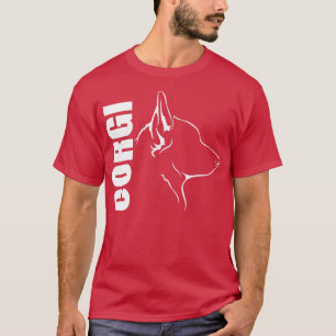 Camiseta Perfil de Perfil de Galês Galês Cachorro Cachorro1