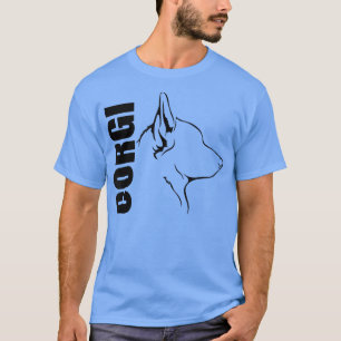 Camiseta Perfil de Perfil de Galês Galês Cachorro Cachorro1