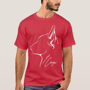 Camiseta Perfil de Perfil de Galês Galês Cachorro Cachorro1