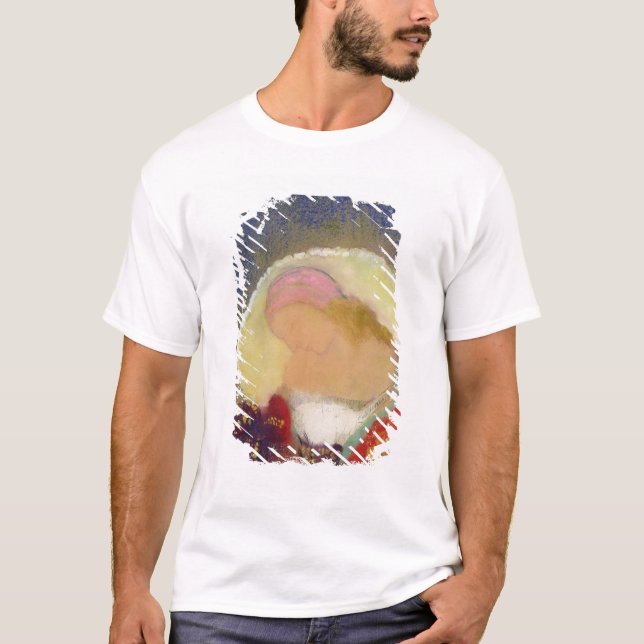 Camiseta Perfil de uma menina com flores, c.1900 (Frente)