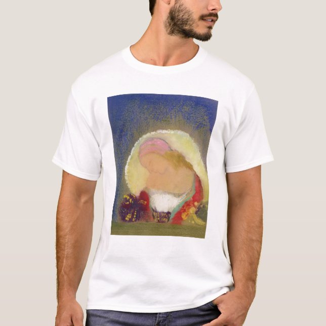 Camiseta Perfil de uma menina com flores, c.1900 (Frente)