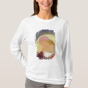 Camiseta Perfil de uma menina com flores, c.1900