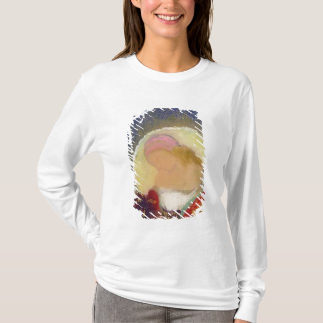 Camiseta Perfil de uma menina com flores, c.1900 (Frente)