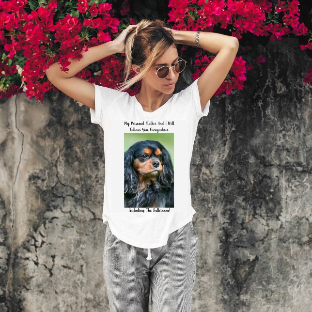 Camiseta Perfil Do Cavaleiro King Charles Personal Stalker (Criador carregado)