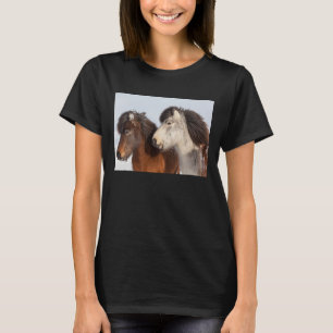Camiseta Perfil islandês dos cavalos, Islândia