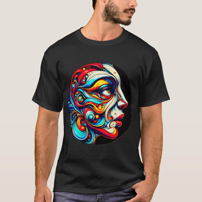 Camiseta Perfil Psicodélico (Frente)
