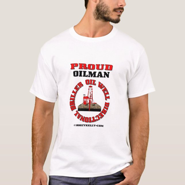 Camiseta Perfurador direcional, t-shirt, poço de petróleo, (Frente)