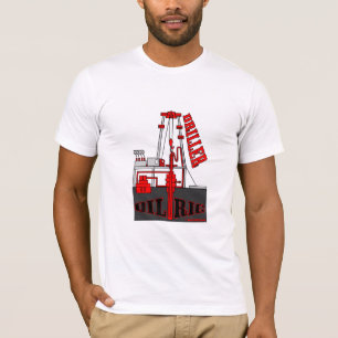 Camiseta Perfurador do poço de petróleo, t-shirt do