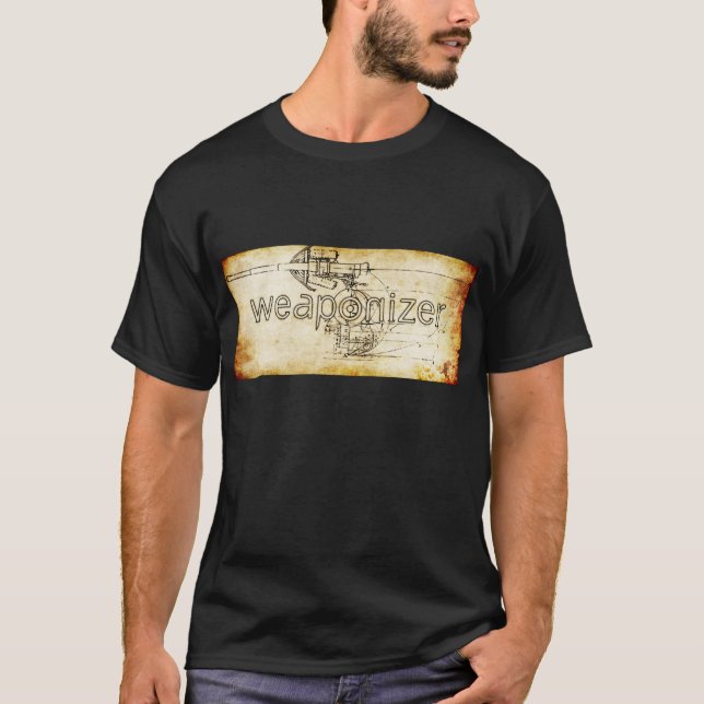 Camiseta Pergaminho de Weaponizer Steampunk (Frente)