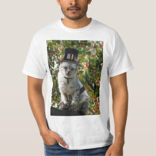 Camiseta Pergrim Cat Ação de Graças