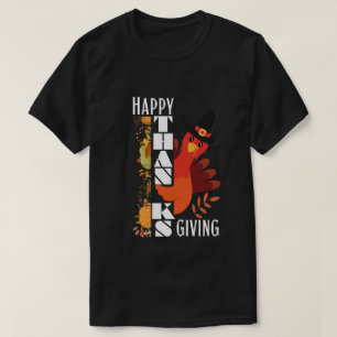 Camiseta Pergrim Turkey Feliz Ação de Graças