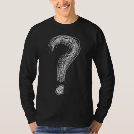 Camiseta Pergunta Confusa Rabisco Marca de Interrogação Cao