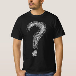 Camiseta Pergunta Confusa Rabisco Marca de Interrogação Cao