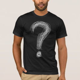 Camiseta Pergunta Confusa Rabisco Marca de Interrogação Cao