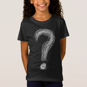 Camiseta Pergunta de Rabisco Confuso Marca de Interrogação