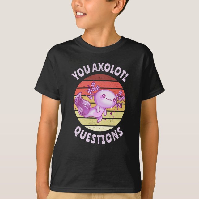 Camiseta Perguntas axolotl (Frente)