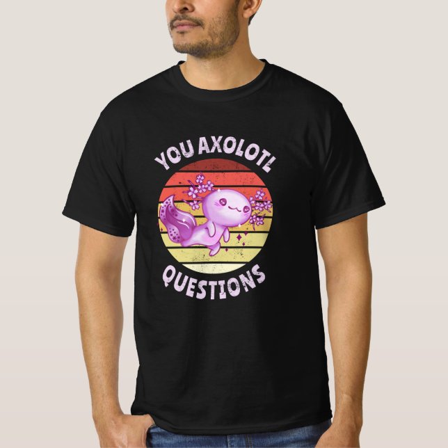 Camiseta Perguntas axolotl (Frente)