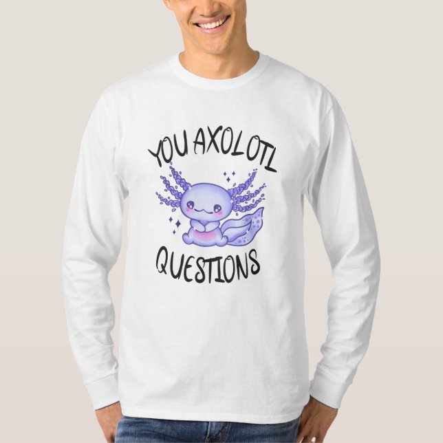 Camiseta Perguntas axolotl (Frente)