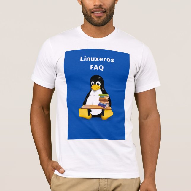 Camiseta Perguntas frequentes sobre Linuxeros (Frente)