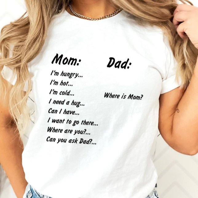 Camiseta Perguntas para mamãe e papai (Criador carregado)