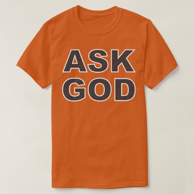 Camiseta Pergunte a Deus Premium (Frente do Design)