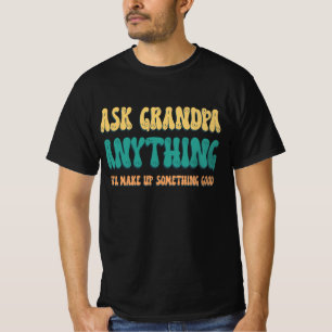 Camiseta Pergunte ao Vovô Qualquer Coisa Piadas do Vovô Div