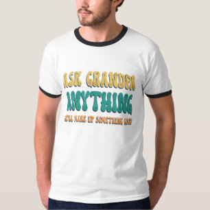 Camiseta Pergunte ao Vovô Qualquer Coisa Piadas do Vovô Div