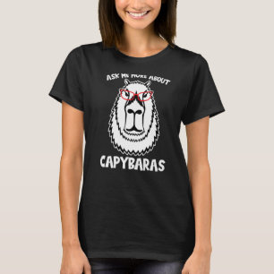 Camiseta pergunte-me mais sobre capybaras capybara 1