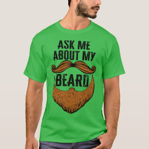 Camiseta Pergunte-Me Sobre A Minha Barba Engraçada Cara De 