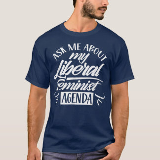 Camiseta Pergunte-Me Sobre A Minha Mulher Feminina Da Agend