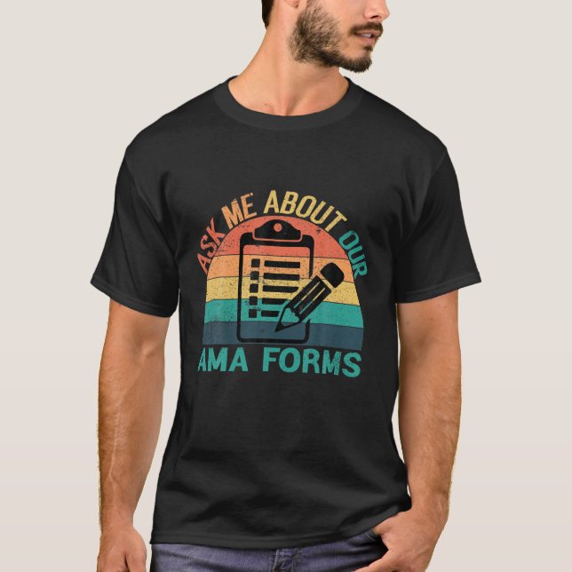 Camiseta Pergunte-Me Sobre A Nossa Enfermeira De Formas Ama (Frente)