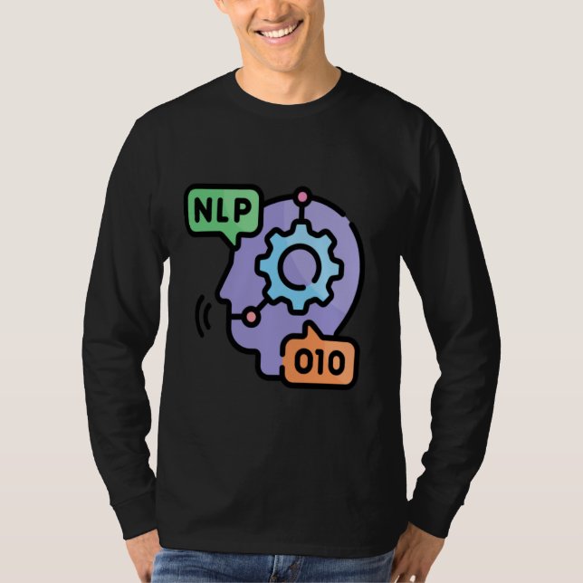 Camiseta Pergunte-me sobre a programação neuro-linguística  (Frente)