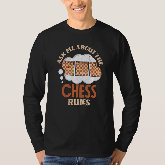 Camiseta Pergunte-Me Sobre As Regras Do Chess, Xeque Gambit (Frente)
