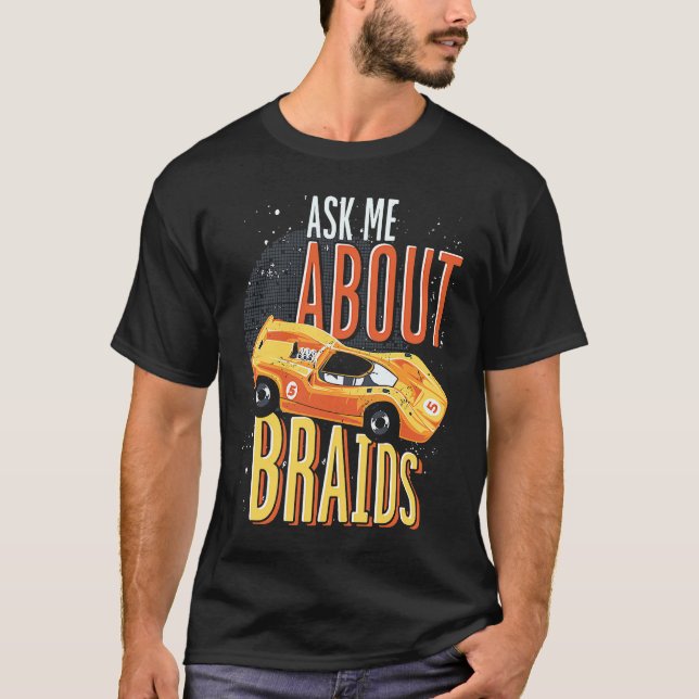 Camiseta Pergunte-Me Sobre Braids (Frente)