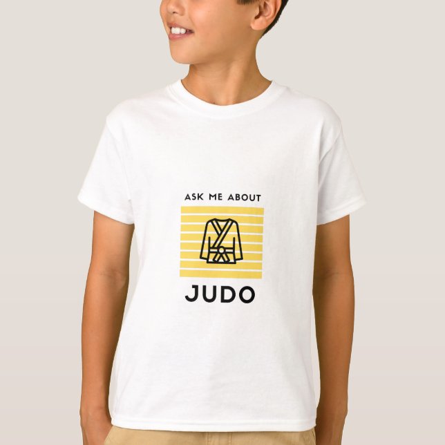 Camiseta Pergunte-me sobre judô de artes marciais (Frente)