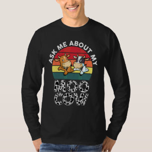 Camiseta Pergunte-me Sobre Meu Bebês de Vaca Moo Meninos Me