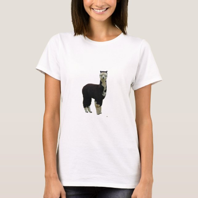 Camiseta Pergunte-Me Sobre Meus Alpacas (Frente)