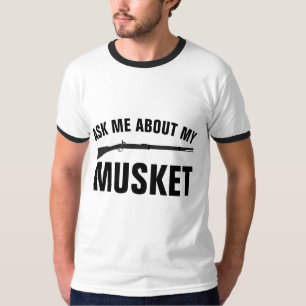 Camiseta PERGUNTE-ME SOBRE MINHAS T-Shirts DE ARMA DE MUSKE