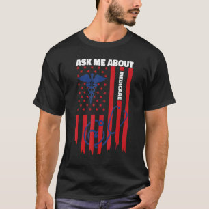 Camiseta Pergunte-Me Sobre O Consultor De Seguro De Saúde M