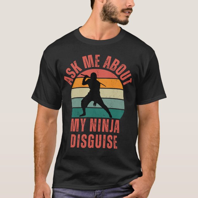 Camiseta Pergunte-Me Sobre O Meu Discurso Ninja (Frente)
