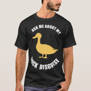 Camiseta pergunte-me sobre o meu fantasia engraçado de pato