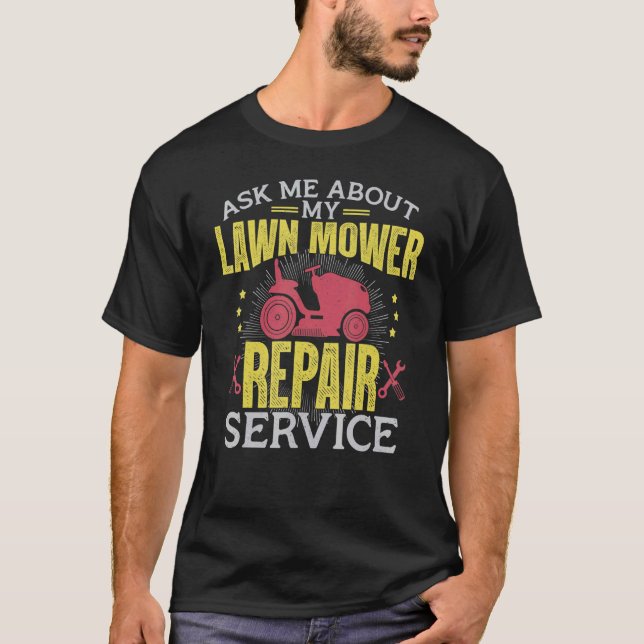 Camiseta Pergunte-Me Sobre O Meu Serviço De Reparo De Cabeç (Frente)