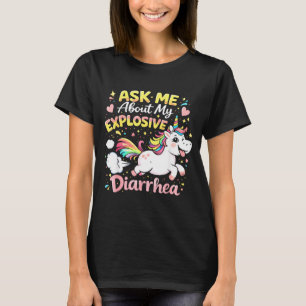 Camiseta Pergunte sobre meme engraçado de diarreia explosiv