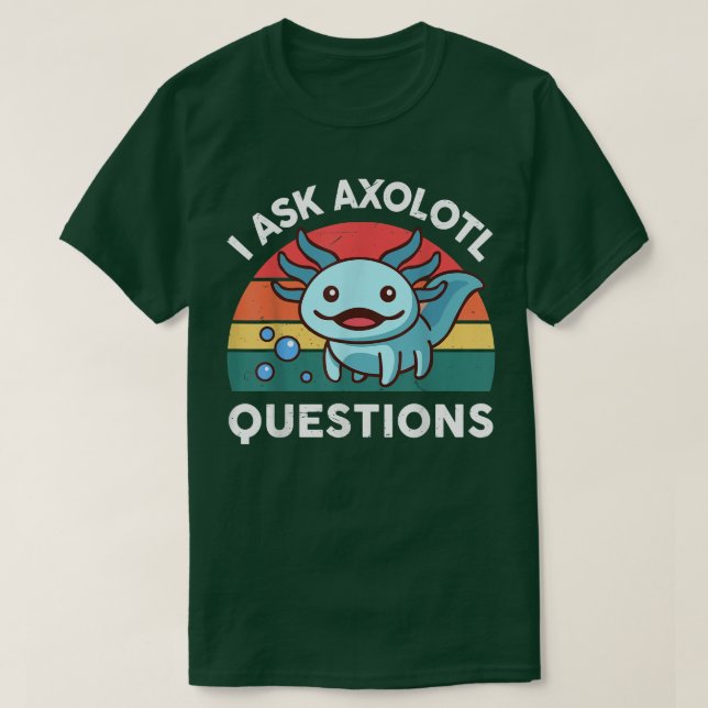 Camiseta Pergunto A Aolotl: "Cute Aolotl Salamander Kid" (Frente do Design)