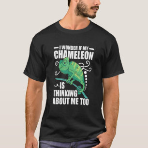 Camiseta Pergunto-Me Se O Meu Camaleão Também Está A Pensar