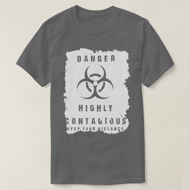Camiseta Perigo altamente contagioso (Frente do Design)